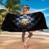 Fc Emblem Printed Microfiber Beach Towel, Soft And Absorbent, Quick-Dry, Ideal for Summer Travel, Beach Essential, Swimming Pool
