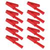 10Pcs Electric Test Clip 20A Rated Current 10mm Opening Test Clamp for Electronic Equipment Welding MachineryRed