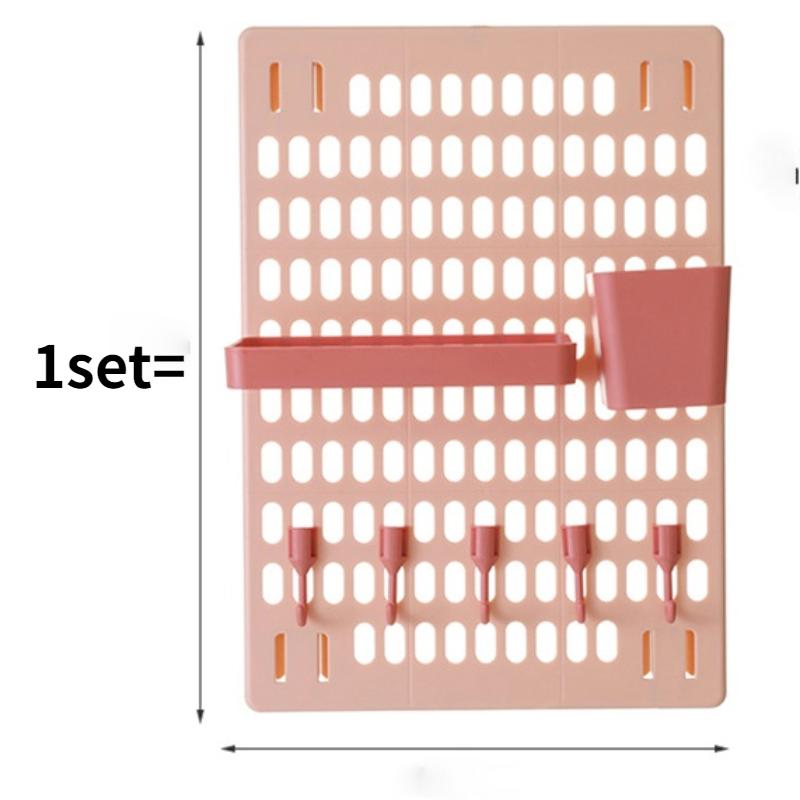 Настенная полка с отверстиями, крючки для декора комнаты, органайзер для стола, органайзеры для макияжа, аксессуары для украшения дома, стеллаж для хранения, организация