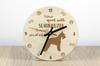 Schnauzer I - clock with dog, wooden clock with engraving, personalised clock by Art-Dog