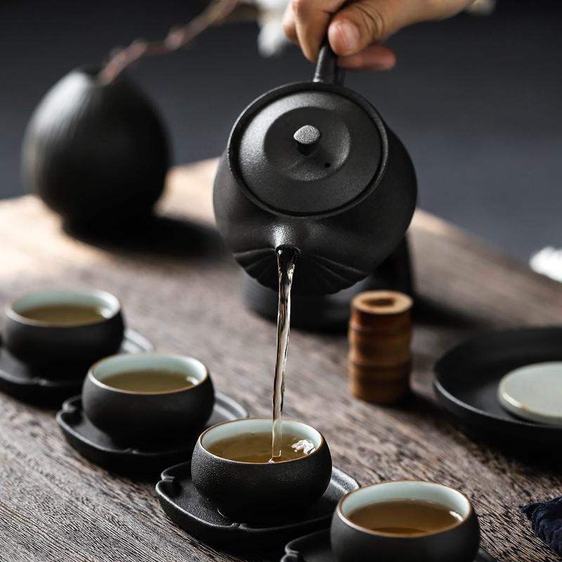 Черная посуда Керамические чайники Чайник Посуда для напитков 200 мл