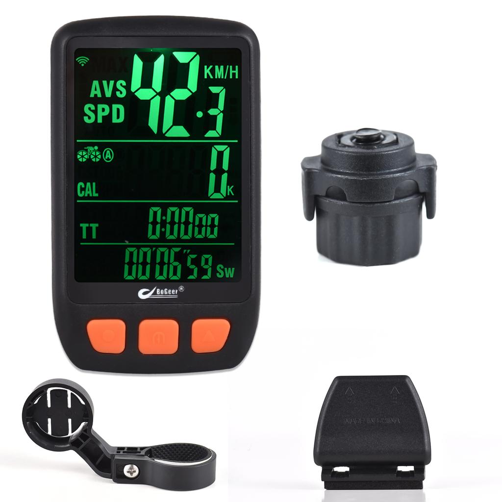 Bicycle Cycling Computer Wireless Digital Bike Speedometer Odometer with Rechargeable Battery
