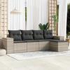VidaXL Garden Lounge Set with Cushions 5 Pcs, Sofas with Backrest, Furniture Set, Patio Terrace Furniture, Grey 3222491