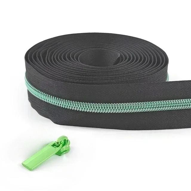 1/2/3/4/5 метров 5# нейлоновые молниевые ленты со слайдерами спиральные молнии сумка кошелек карман пуллеры для молний головка набор для ремонта швейные аксессуары