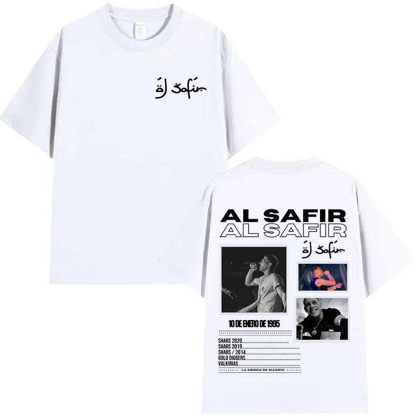 Rap Artist Al Safir Tour Graphic Fashion Hip-hop T-shirt for Men Harajuku, Oversized Summer Print 100% Pure Cotton T-shirt