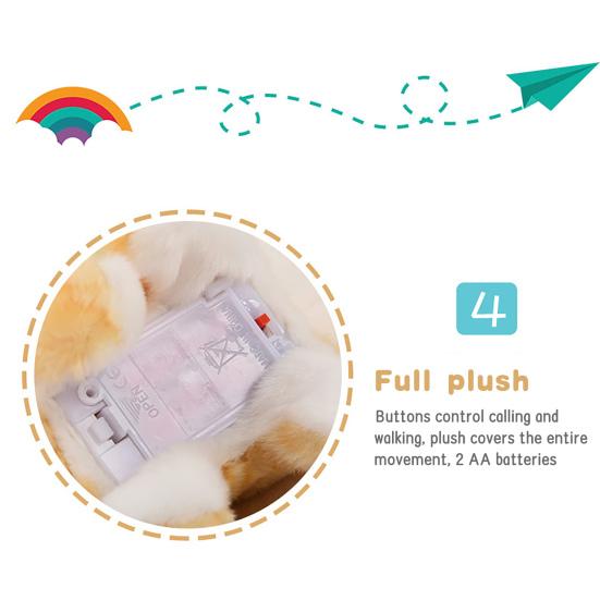 Электрический плюшевый кот, когнитивные способности, интерактивный, тонкая работа, лающий, ходящий, электрический кот, плюшевые игрушки для детей