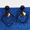 Fashion Korean Metal Drop Earrings Women's Multi Geometry Square Presentation Earrings Gifts Jewelry