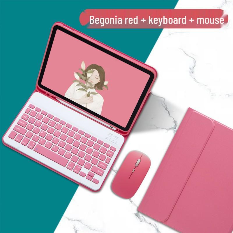 Совместимо с iPad 11 A16: Кожаный чехол для iPad 10-го поколения 10,9" со съемной Bluetooth-клавиатурой и магнитным держателем для Apple Pencil.