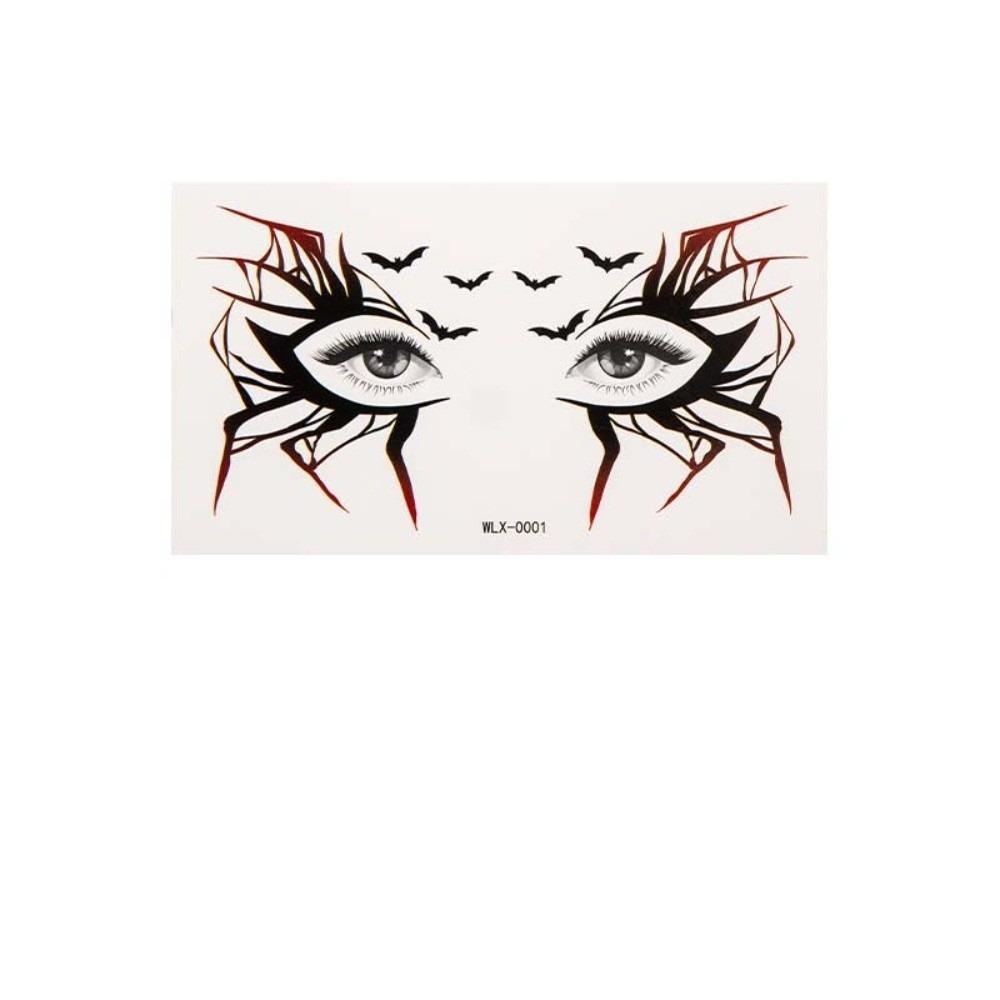 Pumpkin Halloween Face Temporary Tattoo Waterproof Body Art Scar Stickers Kids Adult Make Up