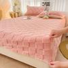 2025 Plush Bed Sheet Bed Linen Sheet Velvet Bedsheet 3D Letter Love Mattress Cover Adjustable Elastic Fitted Sheet