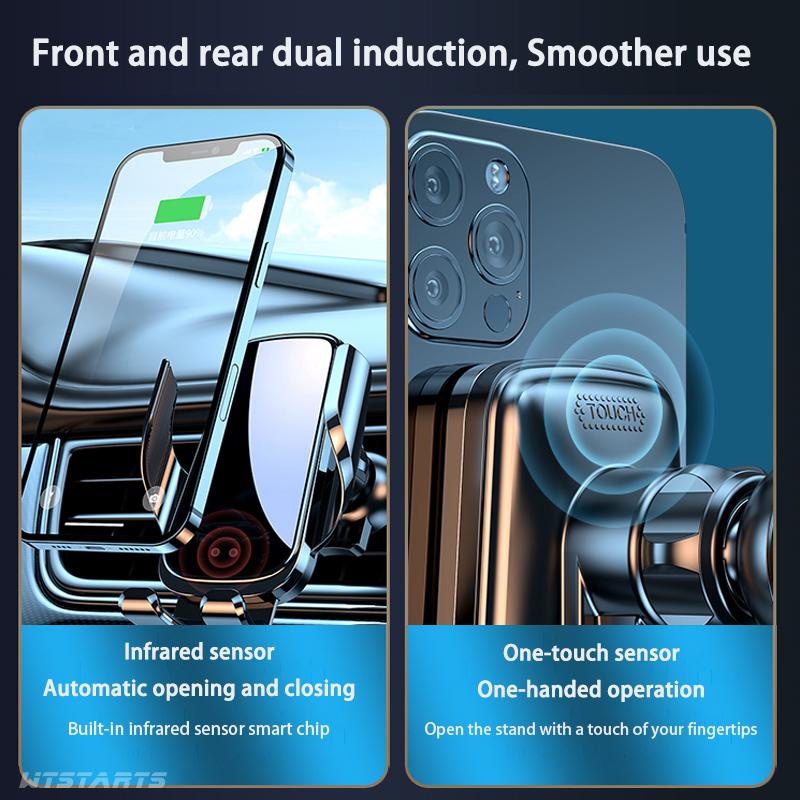 Wireless Charger Car Phone Holder Mount Stand For Jeep Renegade 2016-2022 Adjustable GPS Navigation Mobile Bracket