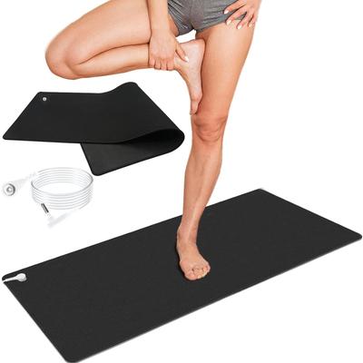 Комплект заземляющего коврика с 15-футовым заземляющим шнуром, заземляющая подушка для здоровья, заземляющий коврик для кровати, коврик для ног, компьютерный коврик, коврик для сна, коврик для домашних животных (10" x 26,7")