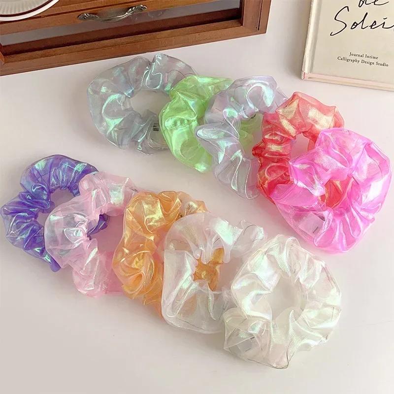 1pcs LED Luminous Hair Scrunchies Light Up Hair Scrunchies Elastic Light Women Girls Hair Bands for Halloween Christmas Party