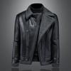 Winter Men's Coat Thick Collar Lamb Leather Jacket Warm Cotton Jacket Motorcycle