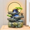 Desktop Rockery Water Fountain Ornament - Feng Shui Wheel Circulating Water Decoration for Office or Home.