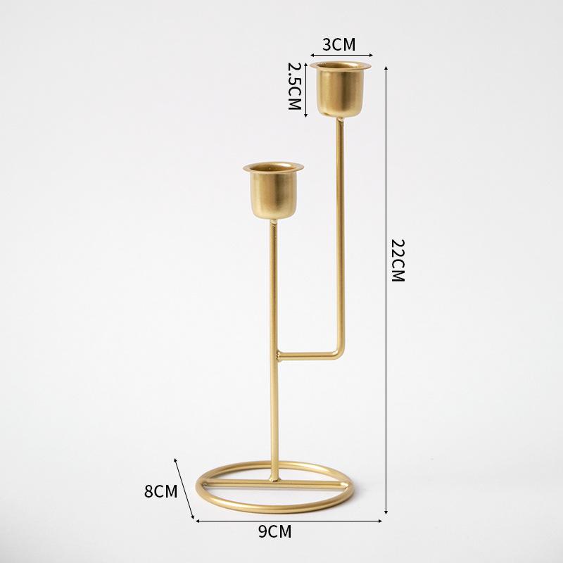 Candle Holders Modern Metal Candlestick Wedding Candle Stand Exquisite Desktop Party Decor for Home Office Decor