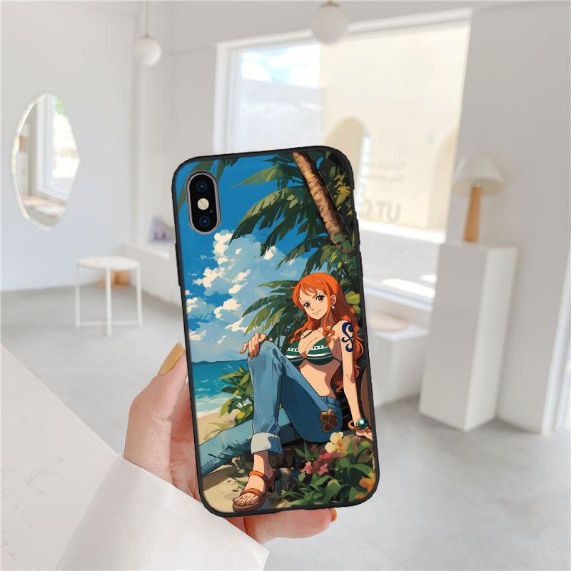 One Piece Luffy Nami Soft Shell Phone Case for OPPO A3 Pro A72 A74 A76 A77 A77S A78 A79 A94 A95 A18 A40M A58