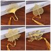 Lotus Flower Metal Bookmark Tassels Book Clip Fashion Hollowed Out Bookmark  Student Stationery