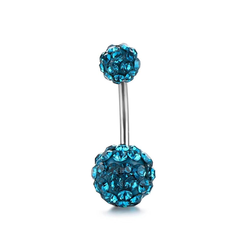 Hot Sale Polymer Clay Belly Button Ring with Diamond Ball