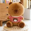 Capybara Hoodie Plush Toy Cute Cartoon Girl Child Sleeping Companion Gift Doll