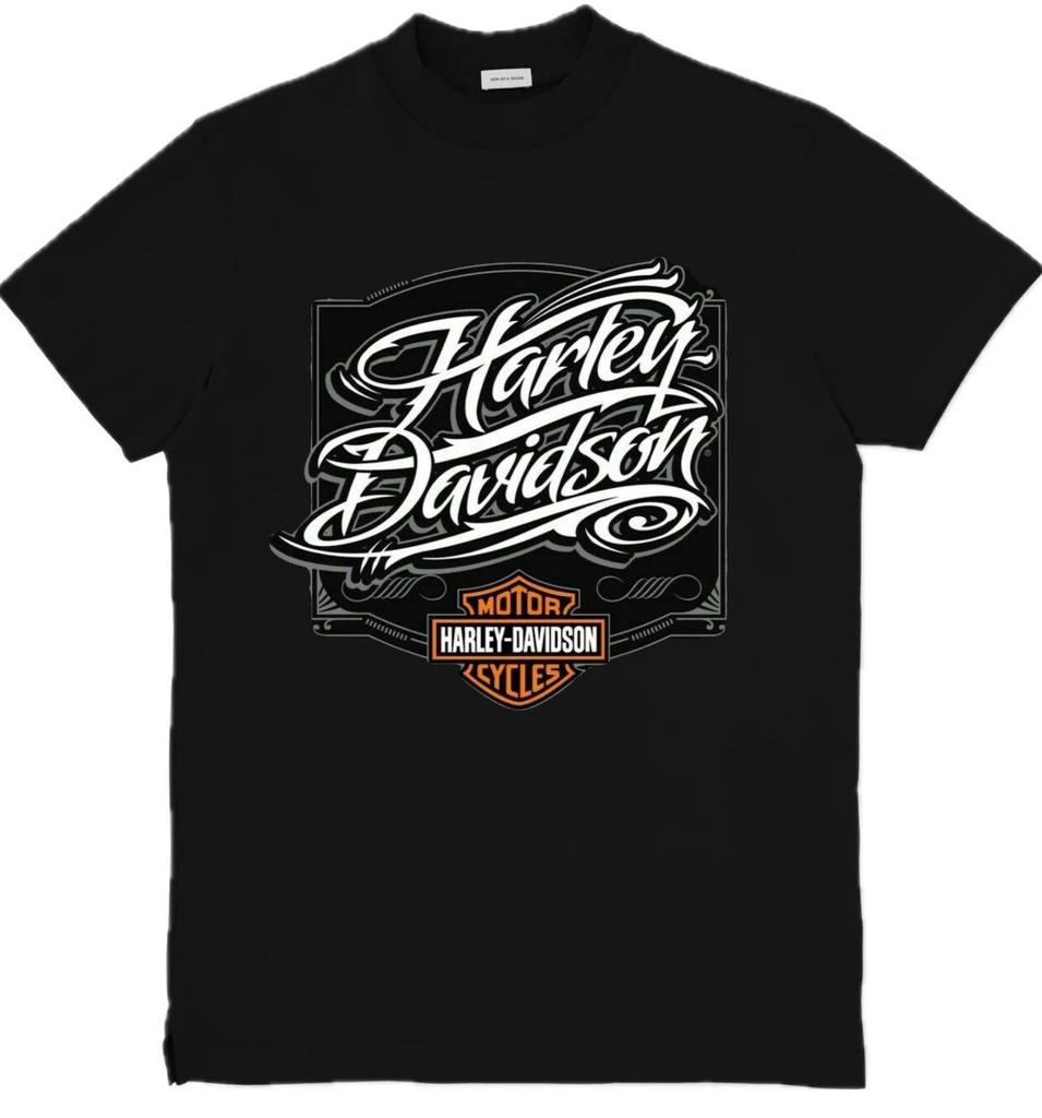 Графическая футболка унисекс 100% хлопок в стиле Harley-Davidson Мужские футболки Топ с графикой Орел Череп S-3XL