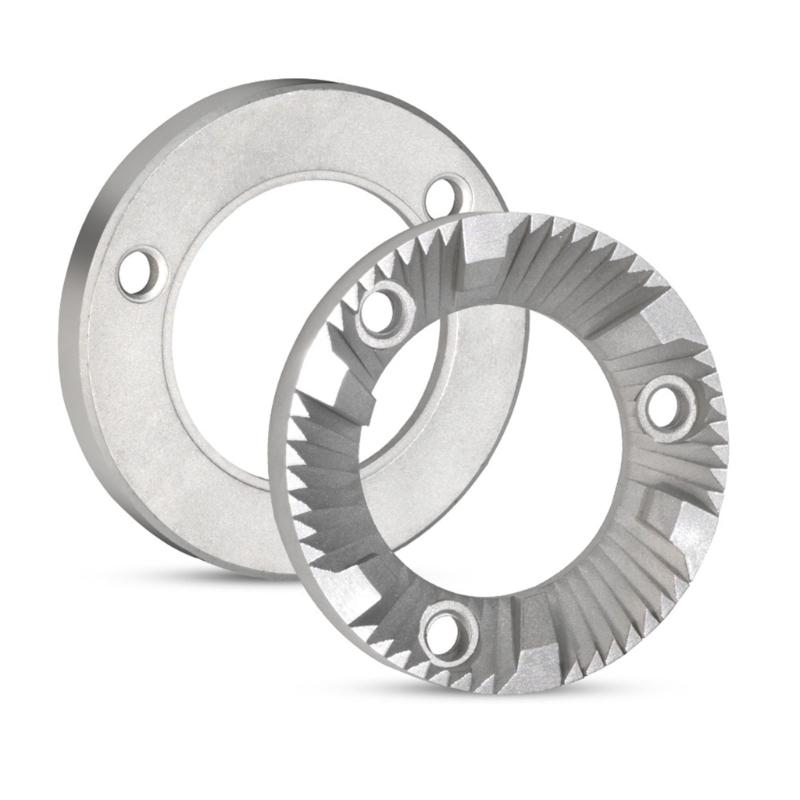 Набор из 2 прецизионно спроектированных 40-мм кофейных жерновов, конструкция из нержавеющей стали, эффективность резки, снижение нагрева