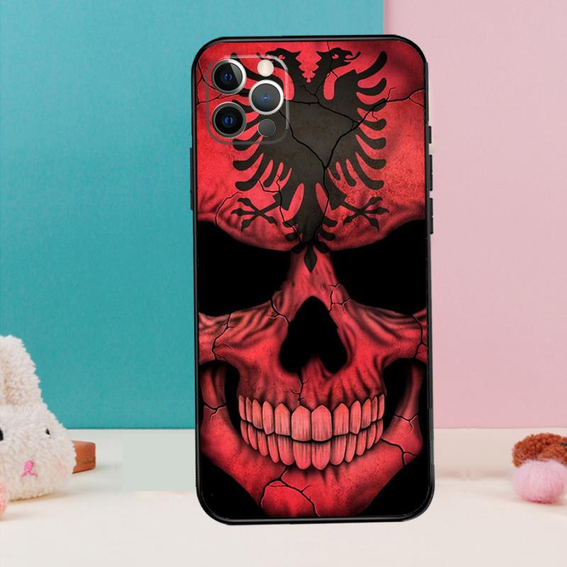 Чехол для телефона с флагом Албании для iPhone 17 Air 16 14 13 12 11 15 Pro Max 12 13 mini 15 16 Plus 16e Чехол Coque