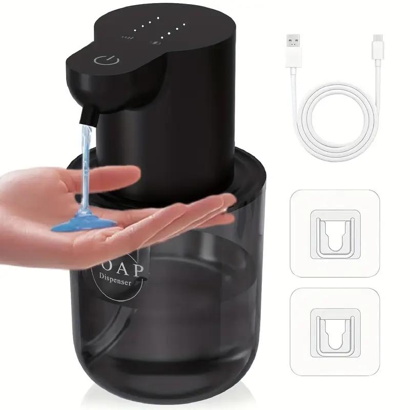 400ML Countertop or Wall Mounted USB Rechargeable 4-Levels Adjustable Electric Infrared Automatic Smart Sensor Soap Dispenser