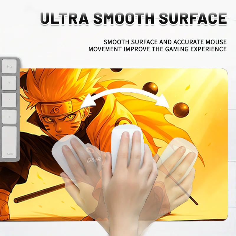 1Pc Naruto'S Determination Gaming Mouse Pad Keyboard Desk Mat Non-slip Rubber Lock Edge Waterproof Computer Mousepad for Office Home Decor S1396