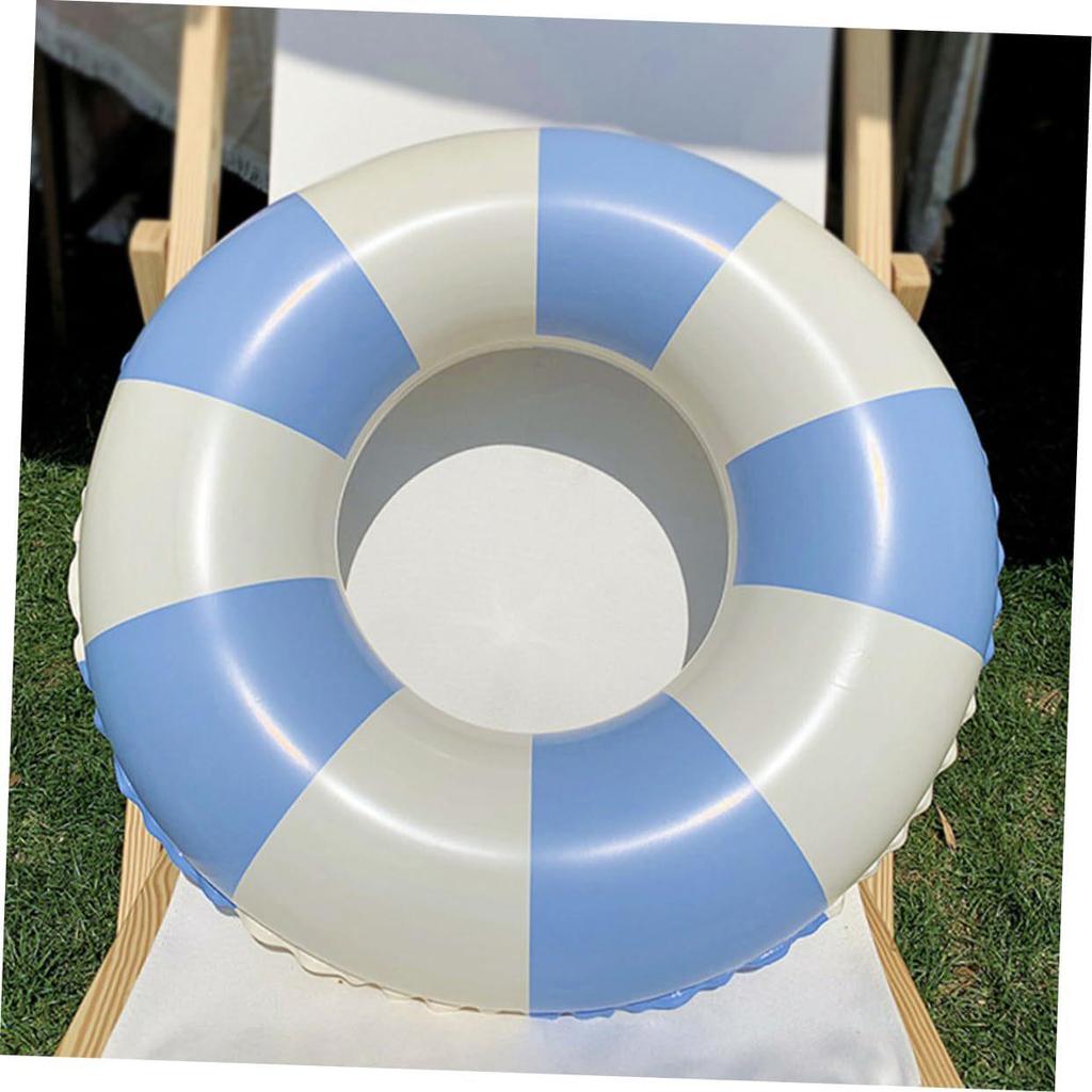 Датский ретро полосатый детский плавательный круг - Оливковый ПВХ надувной нарукавник