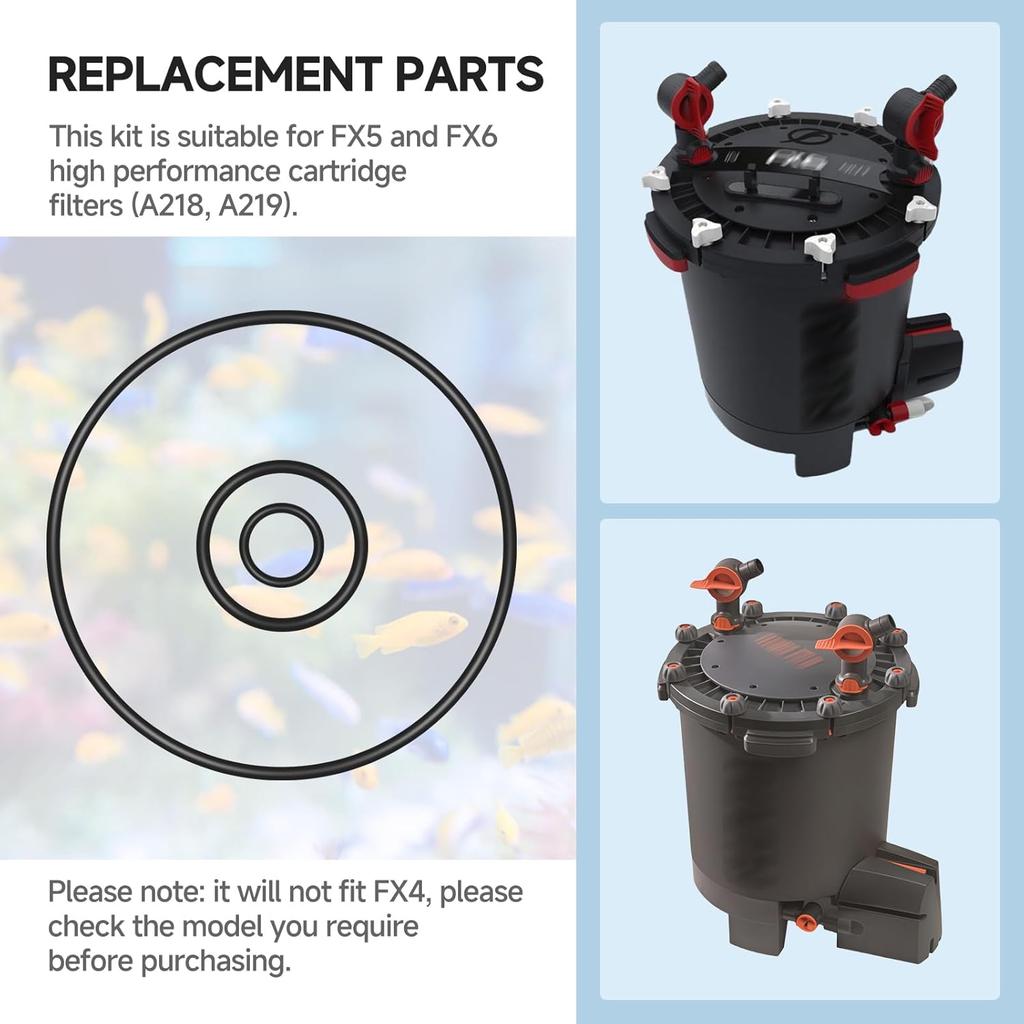 Комплект уплотнительных колец для картриджного фильтра аквариума FX5/FX6 Совместим с Fluval A-7, A-0, A-2 Запасные части