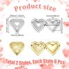 AHANDMAKER 12Pcs 2 Colors Heart Locket Pendants Hearts Photo Frame Charms Brass Love Wedding Photo Charms for DIY Memorial Graduation Valentine's