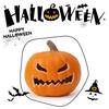 Halloween Pumpkin Lantern Light Up Pumpkin Ornament with Spooky Curved Face for Halloween Party Indoor Outdoor Decor