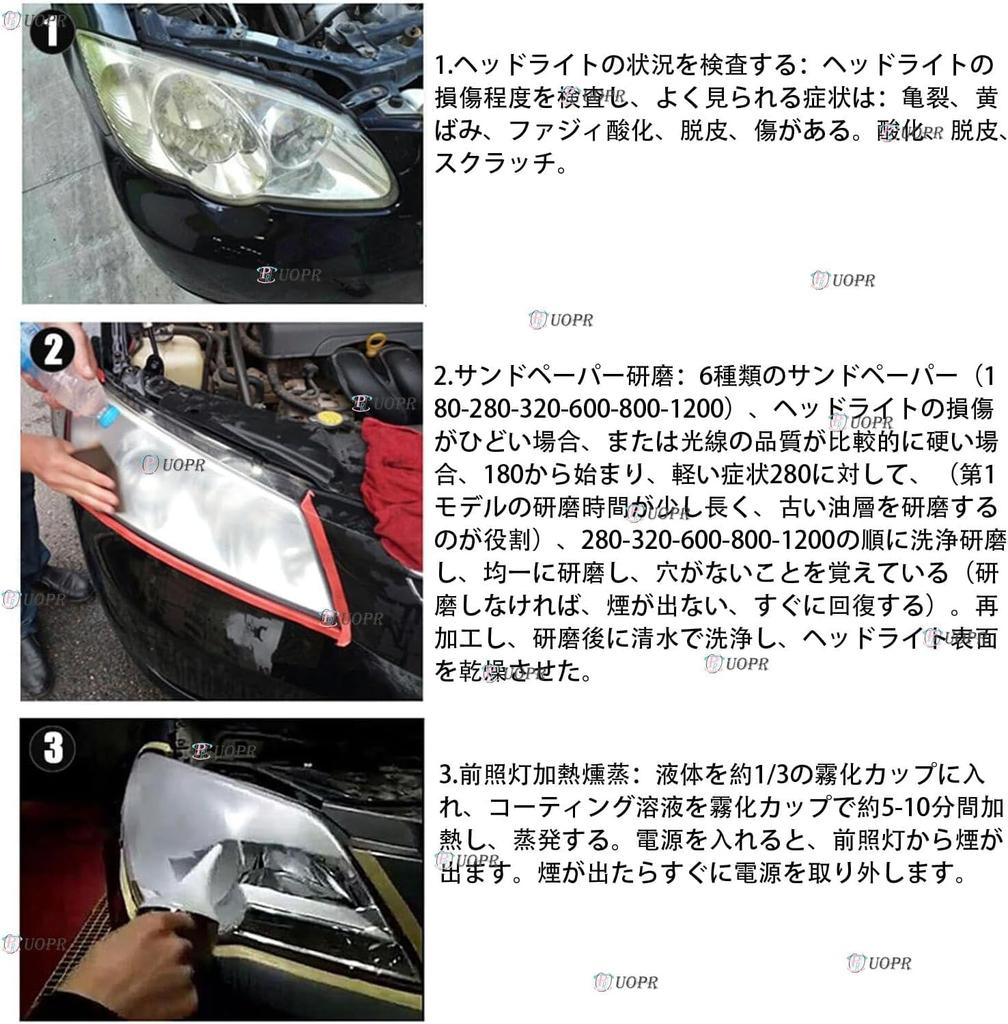 Набор для снятия фар UOPR Набор для ремонта фар автомобиля Набор инструментов для ремонта Инструмент для ремонта фар