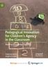 Книга Pedagogical Innovation for Children's Agency In the Classroom : Building Knowledge Together