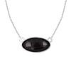 Natural Black Onyx Gemstone 925 Sterling Silver Teardrop Pendant