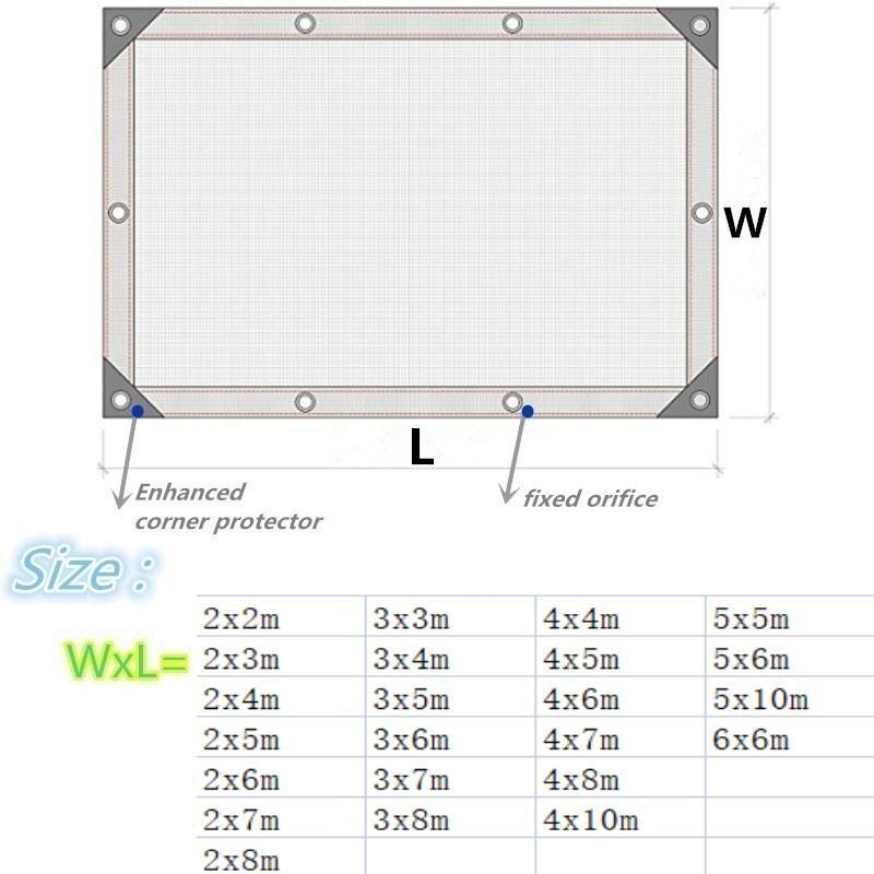 6  Pin Anti-UV Sun Shade Net Gazebo Shelter Outdoor Pergola Canopy Sun Cover Agriculture Greenhouse Sunshade Net