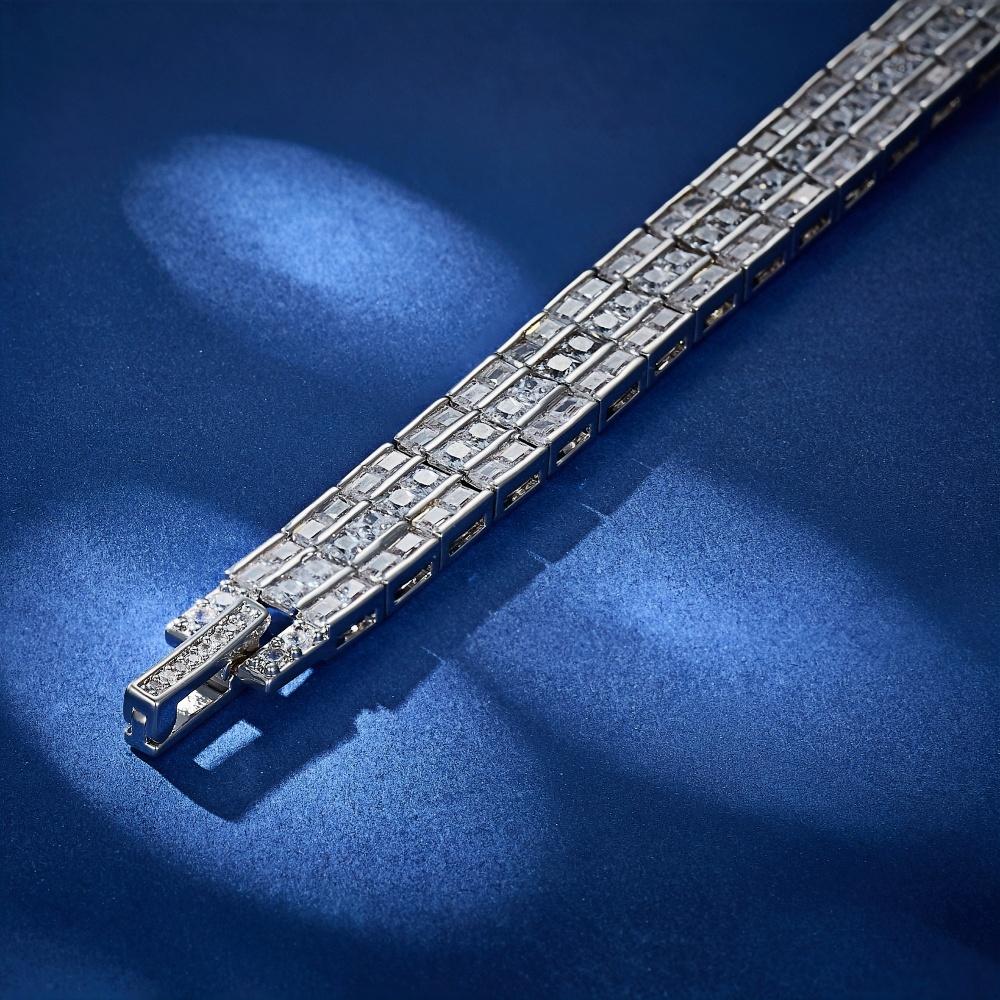 Роскошный браслет из белого циркония, хорошее качество, изящные украшения для женщин, жены, мамы, хороший подарок