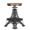 Винтажные металлические промышленные барные стулья Iron Tower с регулируемой высотой и поворотным сиденьем, с верхом из сосны, кухонный обеденный стул, барный стул, барные стулья
