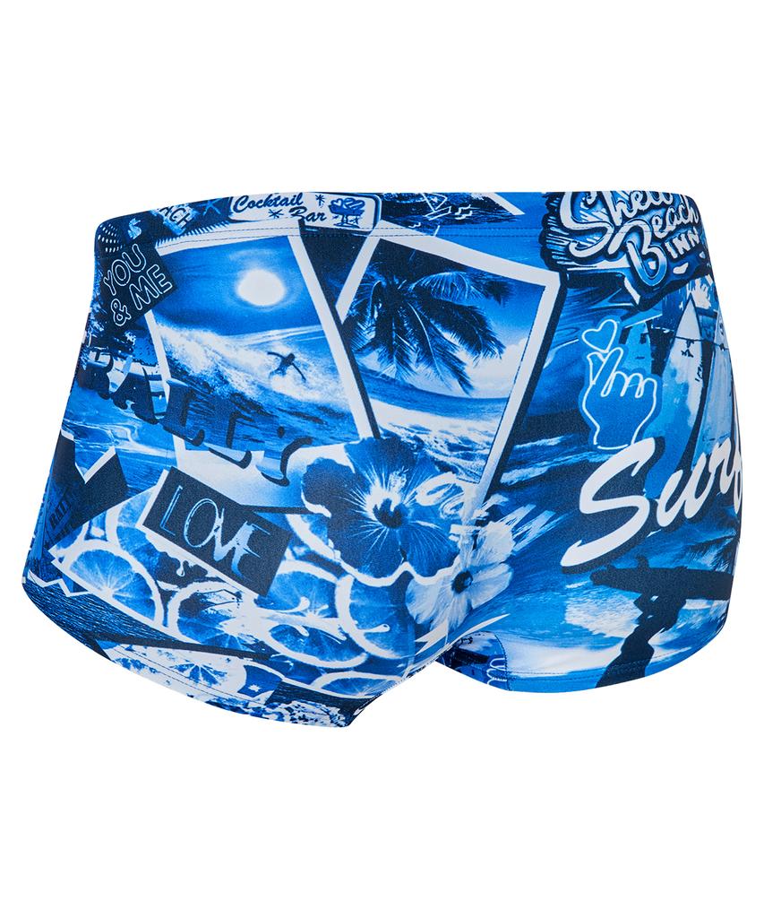 Laelliseupocheu [Psmr159 Blu] Monobeach Квадратный Короткий Квадратный Синий