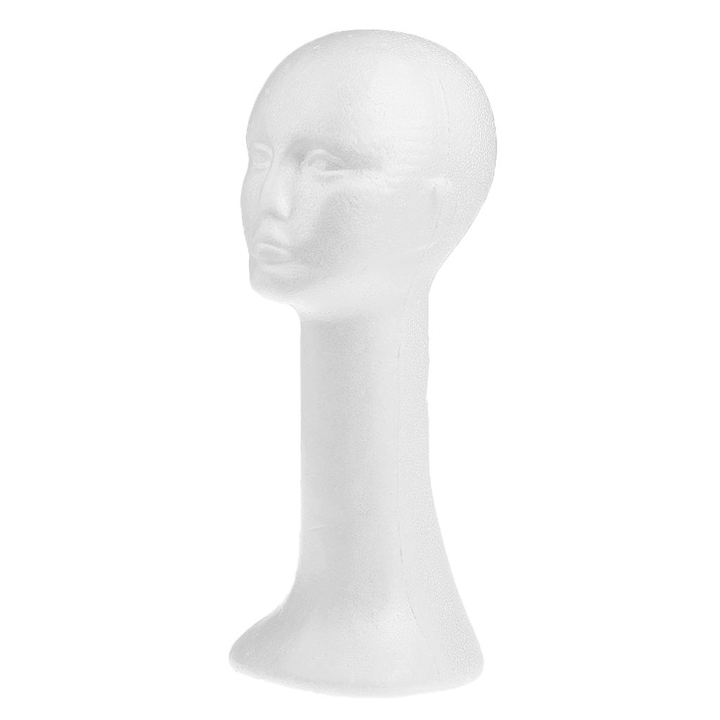 Female Foam Head Model Glasses Hair Wig 60x200x160mm/14.17x7.87x6.3inches