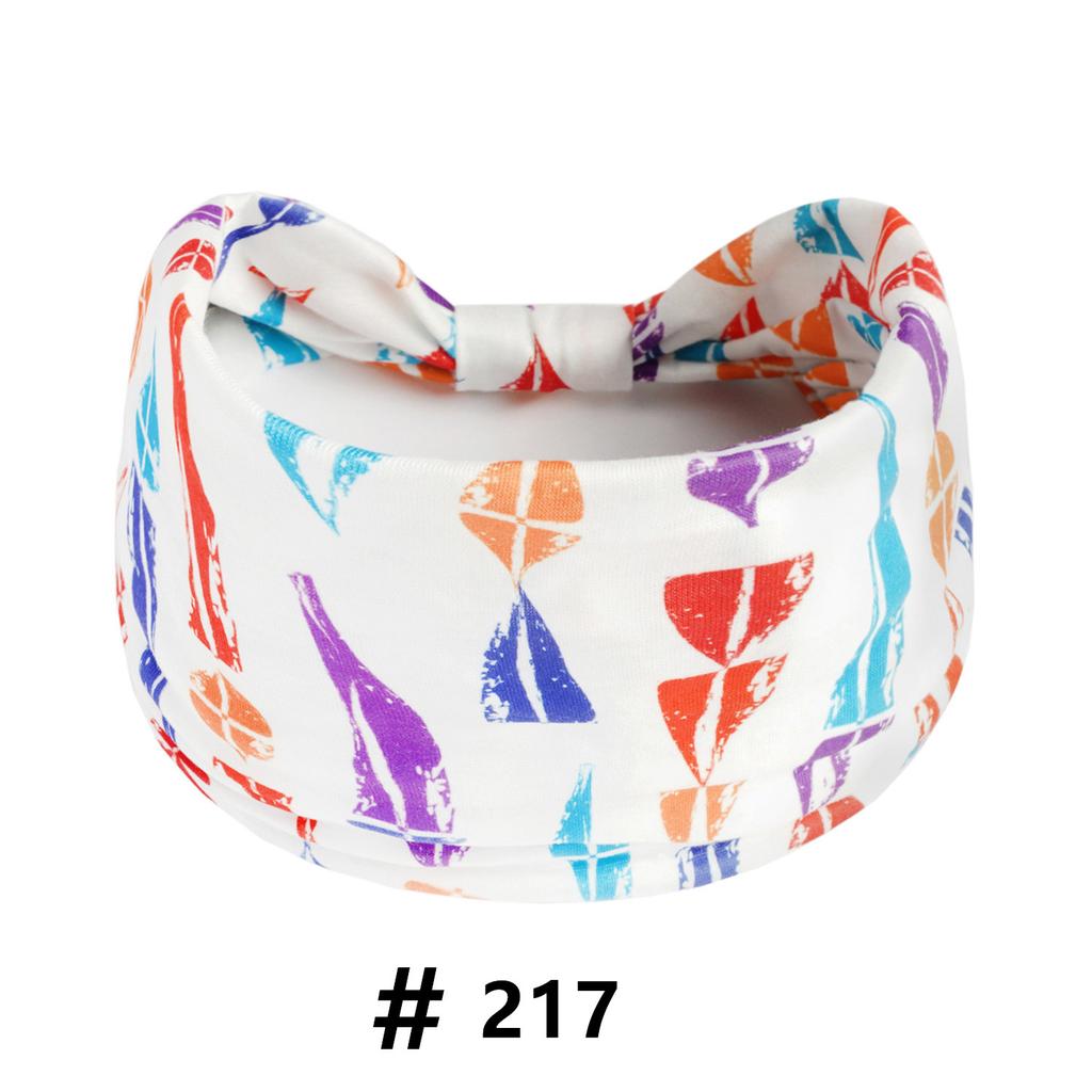 Boho Headbands Wide Knot Hair Scarf Floral Printed Hairband Elastic Turban Headwrap Stretch Head Bands Bandana Fashion Hair Accessories for Women