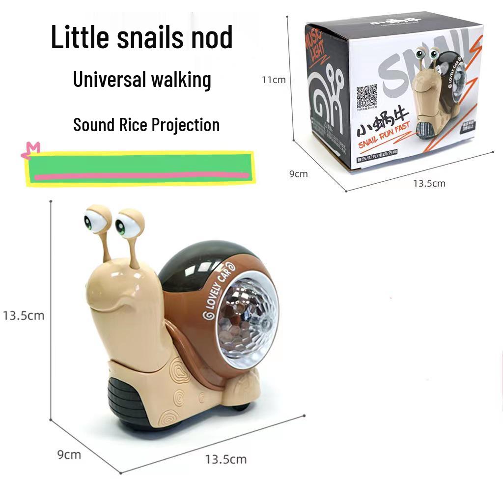 Electric Hermit Crab Toy - Obstacle Avoidance, Music & Light Projection for Kids