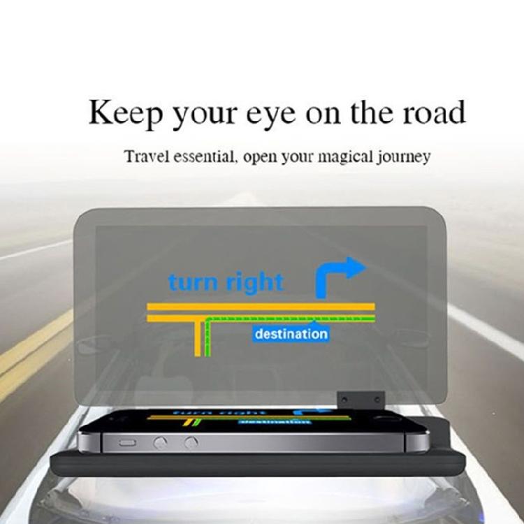 Автомобильный HUD-проектор для телефона, подставка, проекционный дисплей, крепление для навигации, с широкой совместимостью, конструкция из АБС-пластика для длительного использования