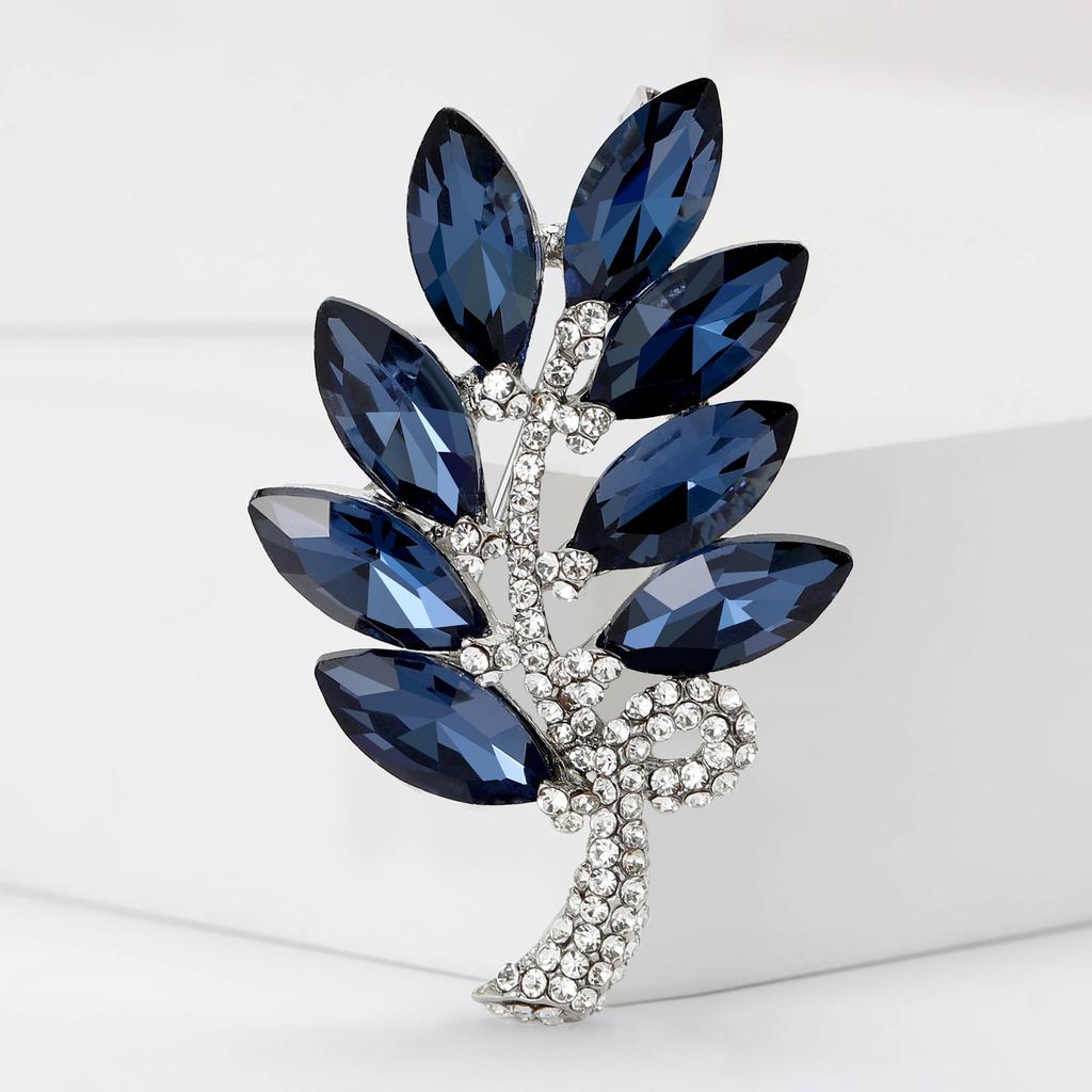 Fashion Vintage Crystal Wheat Brooch Niche Premium Women'S Dress Suit Accessories Rhinestone Pin
