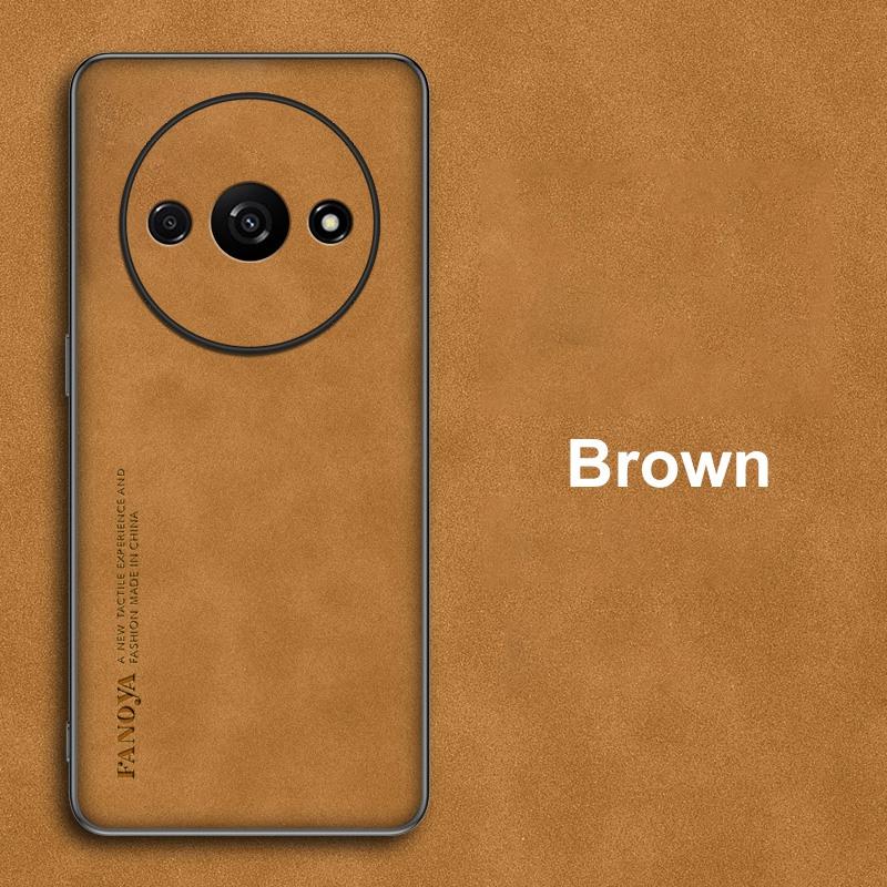 Для Redmi A3 A3X 4G Чехол Роскошный Чехол для телефона из ПУ кожи Для Xiaomi Poco C61 RedmiA3 Задняя крышка Матовый силикон Полная защита