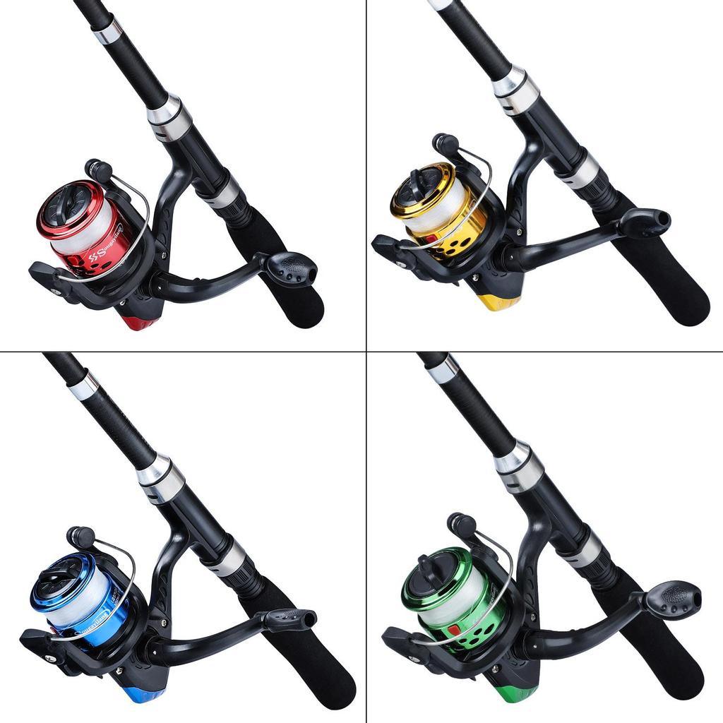 SOUGAYILANG Spinning Fishing Rod Reel Set Carbon Fiber Pole with Spinning Fishing Wheel for Freshwater Saltwater Fishing
