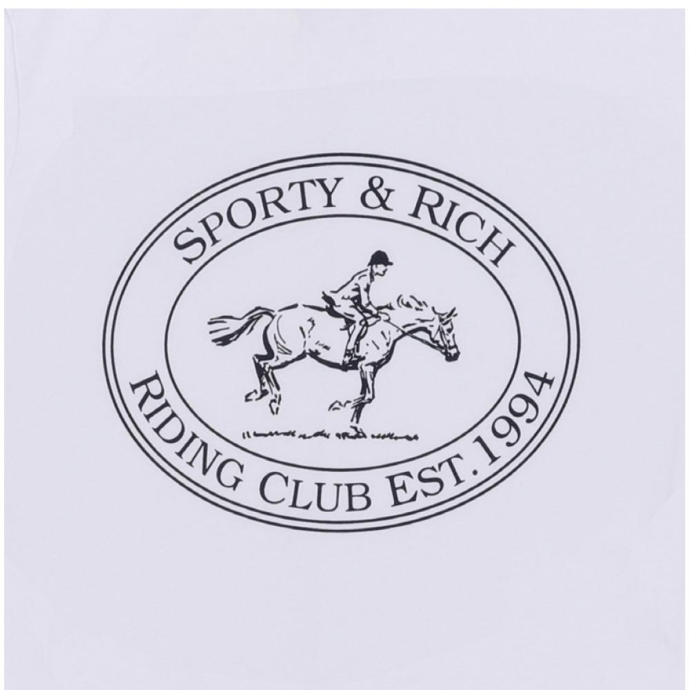 Спортивная футболка-рингер Sporty Rich Riding Club Wh01