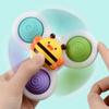 Игрушка-погремушка Keyzus Bingle Spin Pop, набор из 3 предметов, солнечный луч, пчела, морковка, популярные корейские игрушки