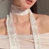 Floral Embroidery Headband Vintage French-Inspired Lightweight Scarf for Women Summer Year Round Versatile Accessory